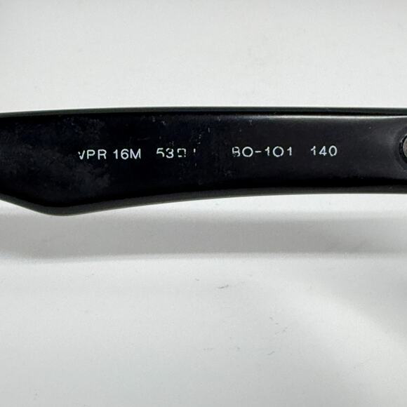 Prada Eyeglasses VPR 16M 1AB-1O1 Black Rectangle FRAMES ONLY 53-16 140 H19150 - Picture 5 of 7